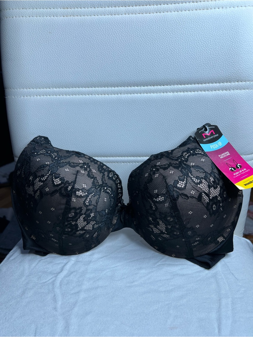 Maidenform Black Lace Push-Up Bra